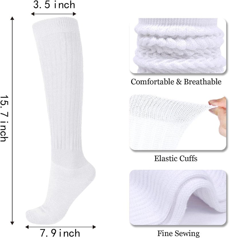 Flydo Store Womens Slouch Sock Scrunch Socks Soft Long Boot Socks for Women Stacked High Sock 2-3 PACK - Image 4